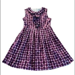 MINI BODEN GIRLS PURPLE & WHITE CASUAL SLEEVELESS DRESS SIZE 11-12Y